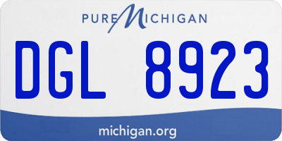 MI license plate DGL8923