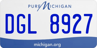 MI license plate DGL8927