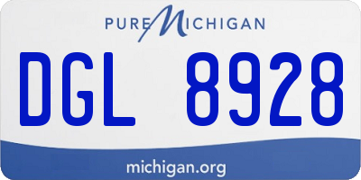 MI license plate DGL8928