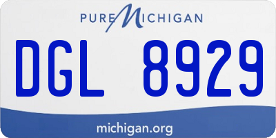 MI license plate DGL8929