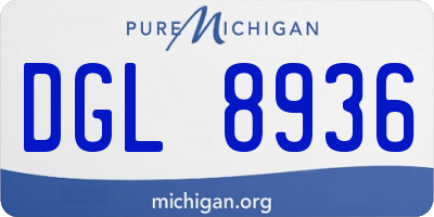 MI license plate DGL8936