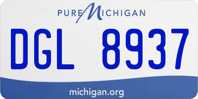 MI license plate DGL8937