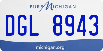MI license plate DGL8943