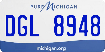 MI license plate DGL8948