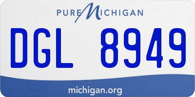 MI license plate DGL8949