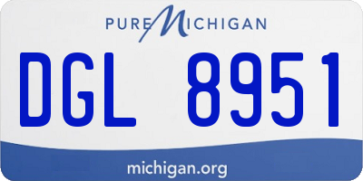 MI license plate DGL8951