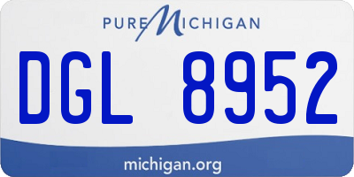 MI license plate DGL8952