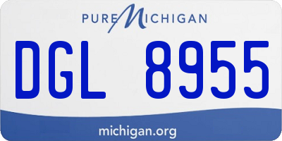 MI license plate DGL8955