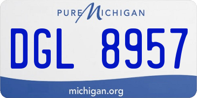 MI license plate DGL8957
