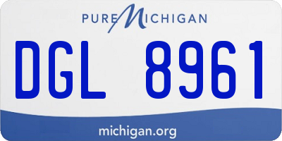MI license plate DGL8961