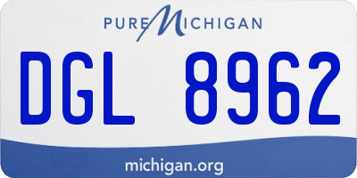 MI license plate DGL8962