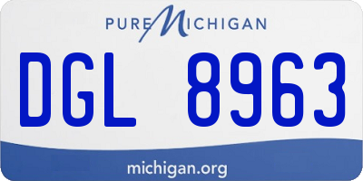MI license plate DGL8963