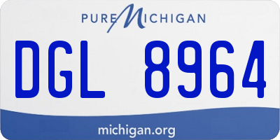 MI license plate DGL8964