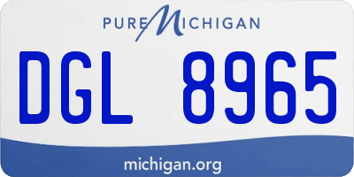 MI license plate DGL8965