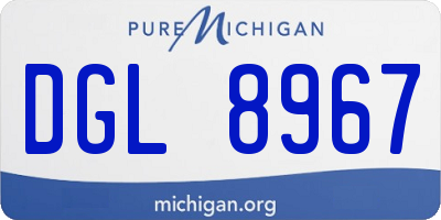 MI license plate DGL8967