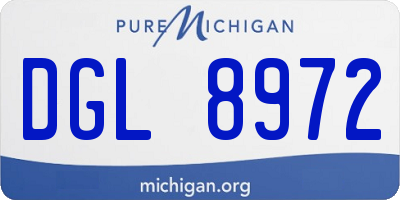 MI license plate DGL8972