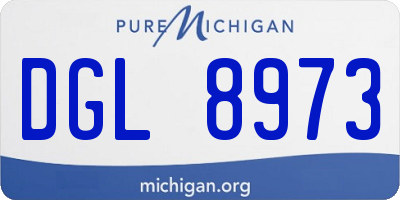 MI license plate DGL8973