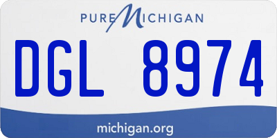 MI license plate DGL8974