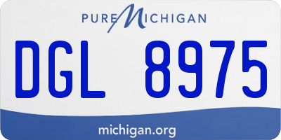 MI license plate DGL8975