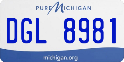 MI license plate DGL8981
