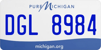 MI license plate DGL8984