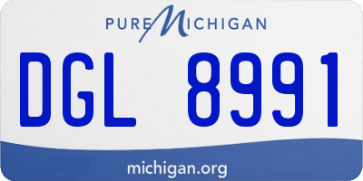 MI license plate DGL8991