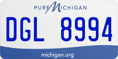 MI license plate DGL8994