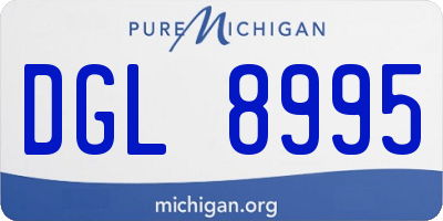 MI license plate DGL8995