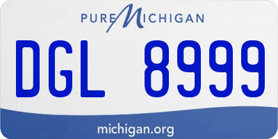 MI license plate DGL8999