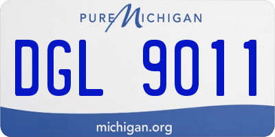 MI license plate DGL9011