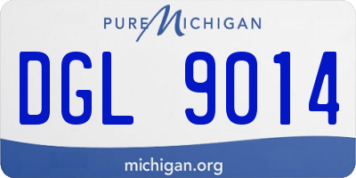 MI license plate DGL9014