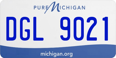 MI license plate DGL9021