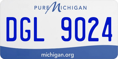 MI license plate DGL9024