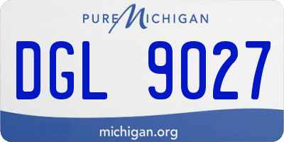 MI license plate DGL9027