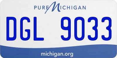 MI license plate DGL9033