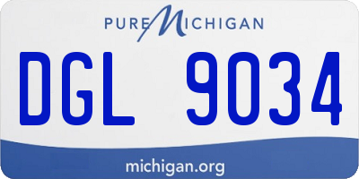 MI license plate DGL9034