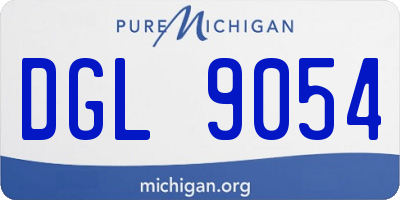 MI license plate DGL9054