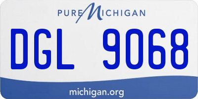 MI license plate DGL9068