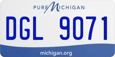 MI license plate DGL9071