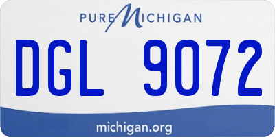 MI license plate DGL9072