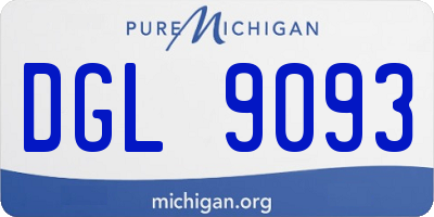 MI license plate DGL9093