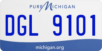 MI license plate DGL9101