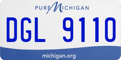 MI license plate DGL9110
