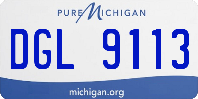 MI license plate DGL9113