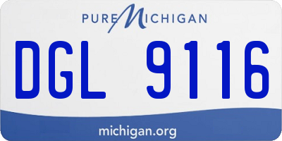 MI license plate DGL9116