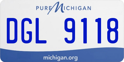 MI license plate DGL9118