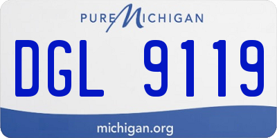 MI license plate DGL9119