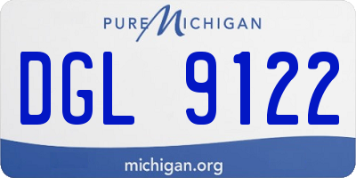 MI license plate DGL9122