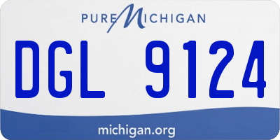 MI license plate DGL9124
