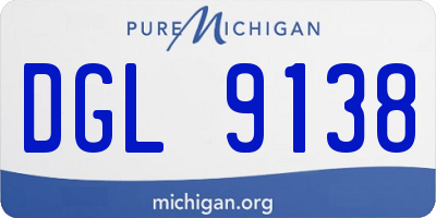 MI license plate DGL9138
